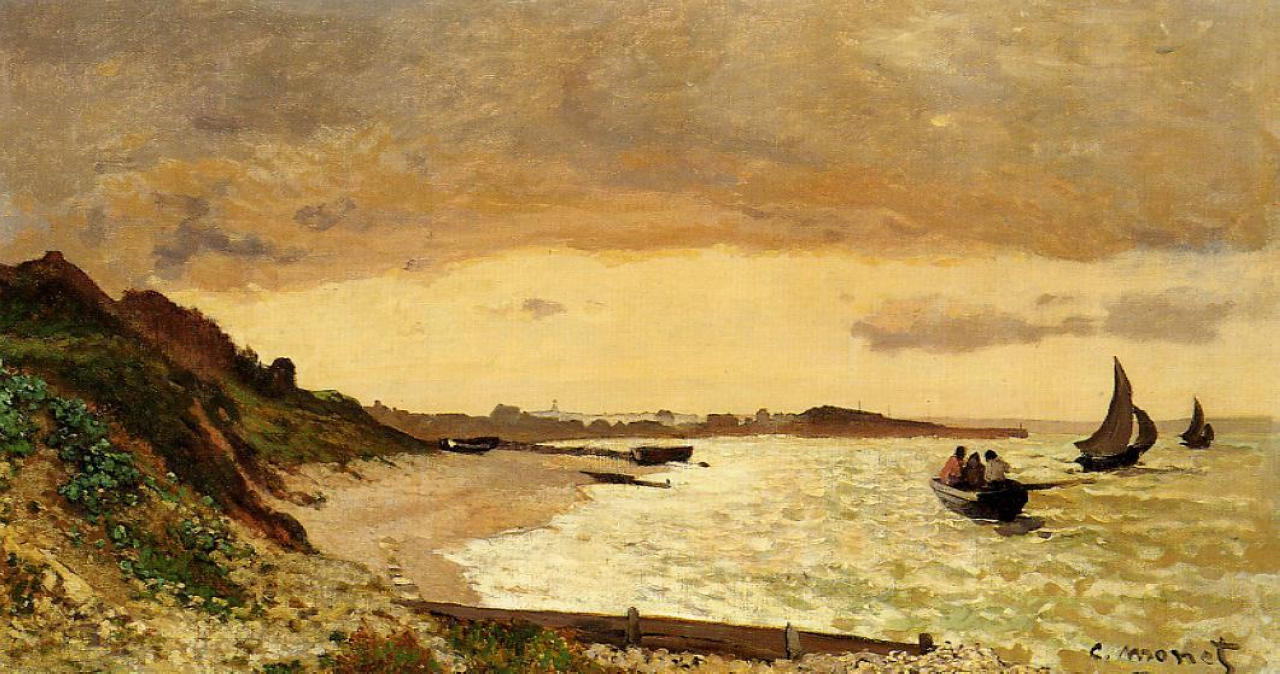 The Coast at Sainte-Adresse, 1864 - Claude Monet Paintings